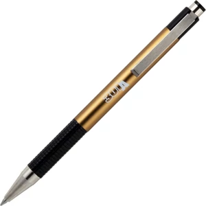Toll Zebra F-301A 0,7mm metál pezsgő tolltest/kék színű tinta nyomógombos golyóstoll Tollbetét: F-07