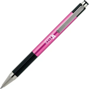 Toll Zebra F-301A 0,7mm metál pink tolltest/kék színű tinta nyomógombos golyóstoll Tollbetét: F-07