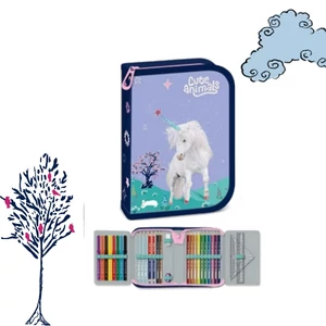 Tolltartó Ars Una töltött 25' tolltartó Cute Animals Unicorn 53574480 Minőségi írószerekkel töltött