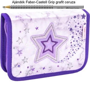 Tolltartó Belmil kihajtható 21 Classy Shining Star Purple-Csillagos 335-74 Pencil Case 14x20,5x3,5cm