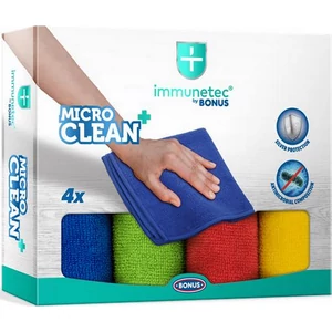 Törlőkendő mikroszálas 4 db, BONUS MicroCLEAN Plus Immunetec