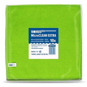 Törlőkendő univerzális 10db 40x40cm BONUS MicroCLEAN Extra zöld