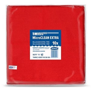 Törlőkendő univerzális 10db 40x40cm BONUS MicroCLEAN Extra piros
