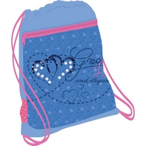 Tornazsák Belmil 21' Cool Bag Jeans Heart szíves szívecskés 336-91 43x45cm hálós sportzsák Gym Bag