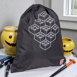 Tornazsák LEGO Bricks", fekete-mintás
