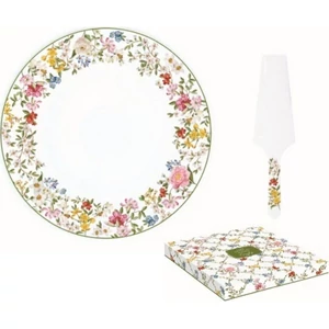 Tortatál porcelán 32cm, Garden Dreams dobozban