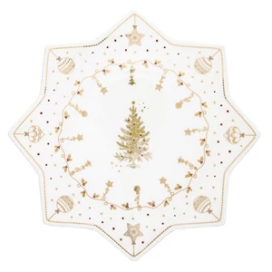 Tortatál Porcelán karácsonyi 32cm, Christmas Lights dobozban
