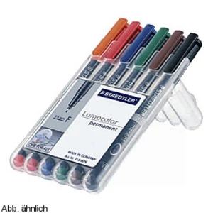 Alkoholos marker Staedtler Lumocolor 318 F OHP 0,6mm tűhegyű 6szín Írószerek STAEDTLER 318 WP6