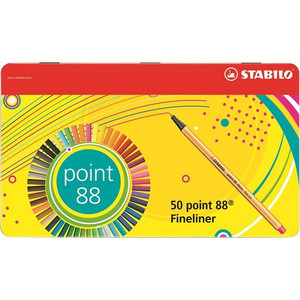 Tűfilc készlet 47+3 Stabilo Point 88' 0,4mm-es 50színű készlet Írószerek STABILO 8850-6