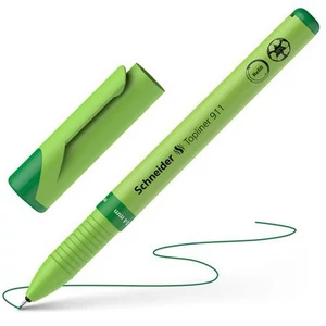 Tűfilc 0,4mm Schneider cserélhető betétes, újrahasznosított Topliner 911, zöld