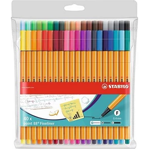 Tűfilc készlet 40 Stabilo Point 88' 0,4mm-es, 40színű készlet Írószerek STABILO 8840-1
