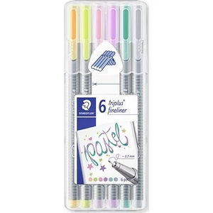 Tűfilc készlet 6 Staedtler Triplus pasztell 0,3mm, 6 pasztell szín Írószerek STAEDTLER 334 SB6CS1