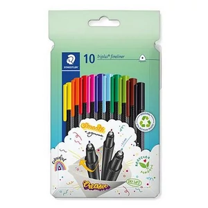 Tűfilc készlet Staedtler 0,3 mm, Triplus 334, 10 különböző szín