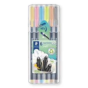 Tűfilc készlet Staedtler 0,3 mm, Triplus 334, 6 különböző pasztell szín
