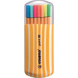 Tűfilc készlet 15+5 Stabilo Point 88' Zebrui 0,4mm, 20színű készlet Írószerek STABILO 8820-022