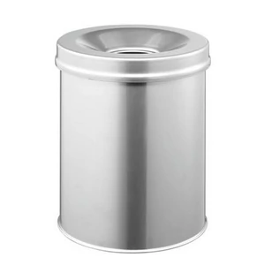 Tűzálló szemetes fém kerek DURABLE Safe ezüst