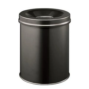Tűzálló szemetes fém kerek DURABLE Safe fekete