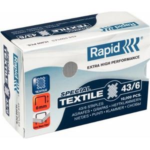 Tűzőkapocs 43/6 Rapid SUPERSTRONG 43/6, textilhez, 10000db/dob Rapid 1db rendelési egység ár 1db-ra