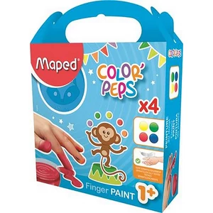 Ujjfesték készlet 4 Maped tégelyes kisgyerekeknek 4színx80ml Iskolaszerek Maped 812510
