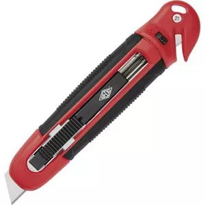 Univerzális kés 18 mm WEDO Safety fóliavágóval, piros/fekete Csomagolás, tárolás WEDO 78805