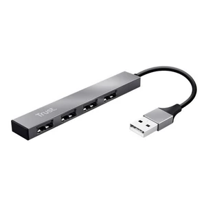 USB elosztó-HUB 4 port USB 2.0 TRUST Halyx ezüst