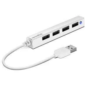 USB elosztó-HUB 4 port USB 2.0 SPEEDLINK Snappy Slim fehér