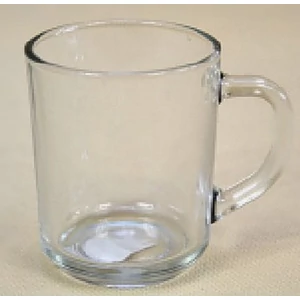 Bögre üveg 240ml 8x8cm egyenes áttetsző falú