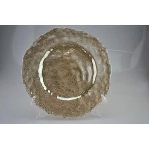 Tányér üveg desszertes 21cm TERRA füstös
