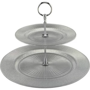 Kínáló emeletes radiant Ezüst, 33cm