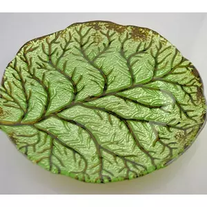 Üveg kínáló levél alakú 22cm VIEN LEAF