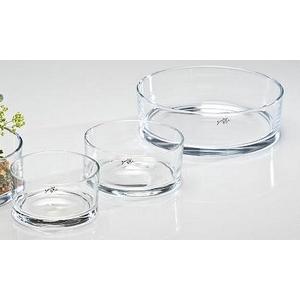 Üvegtál 19cm átmérő áttetsző víztiszta üvegből vastag falú 8 vastag falú 8cm peremmel