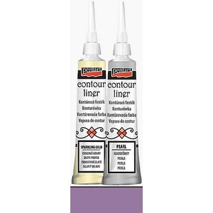 Üvegfesték Pentart kontúrozó 20ml csillogó padlizsán