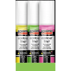 Üvegfesték Pentart kontúrozó 20ml neon zöld