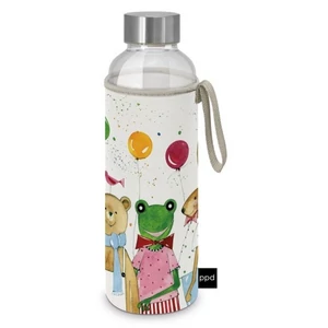 Kulacs Üvegflaska 550ml Kid party, neoprén védőhuzattal Borosilicate üveg