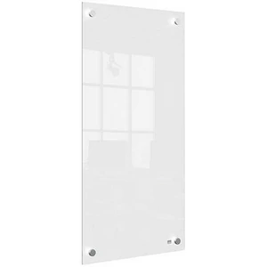 Üzenőtábla üveg fali keskeny 30x60cm NOBO Home fehér