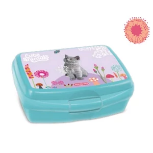 Uzsonnásdoboz Ars Una 24'' Cute Animals-kitten (5368) 24 cica 52543685 zárható műanyag uzsonnás doboz