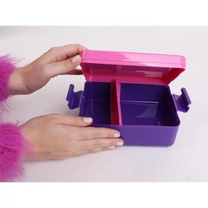 Uzsonnás doboz LEGO "Bee" lila-rózsaszín-mintás