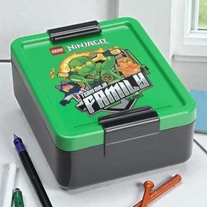 Uzsonnás doboz LEGO Ninjago", zöld-fekete-mintás