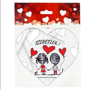 Valentini dekor fatábla szív, Szeretlek 1,5x15cm
