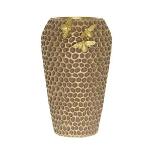 Váza méhekkel arany 15,4x14,7x24,6cm