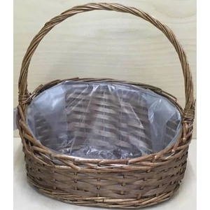 Vessző csemege kosár barnanagy 34x23x15cm
