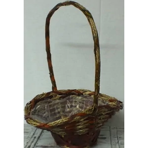 Vessző, fonott kosár florentin 30x22x40cm
