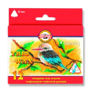 Viaszkréta 12 Kooh-I-Noor 8272 10mm háromszögletű iskolaszer- tanszer