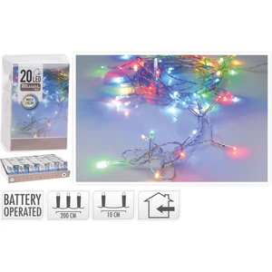 Égősor fényfűzér 20 led 20db-os multicolor beltéri kpm