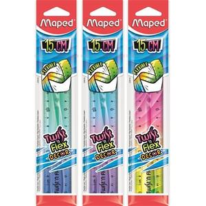 Vonalzó 15cm műanyag Maped Twist`n Flex Decor törhetetlen Irodai kiegészítők Maped 279115
