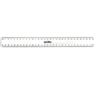 Vonalzó 30 cm átlátszó