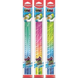 Vonalzó 30cm műanyag Maped Twist`n Flex Decor törhetetlen Irodai kiegészítők Maped 279315