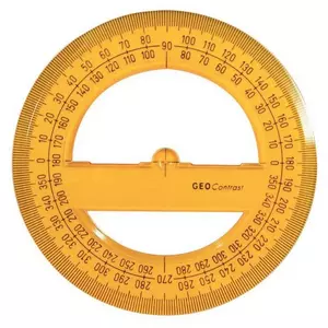 Vonalzó Aristo 12 cm Szögmérő, műanyag, 360° GEO Contrast