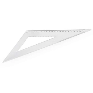 Vonalzó háromszög 21cm 60 fokos, műanyag