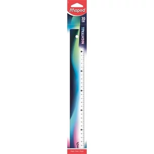 Vonalzó műanyag Maped 30 cm, Nightfall, metálfényű IMA245010